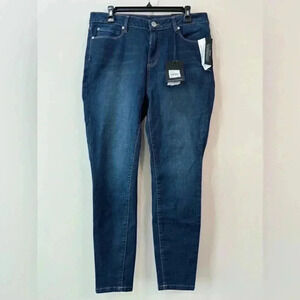 Tahari High-rise Ab Flattening Skinny Jeans Valance Wash Size 14W NWT